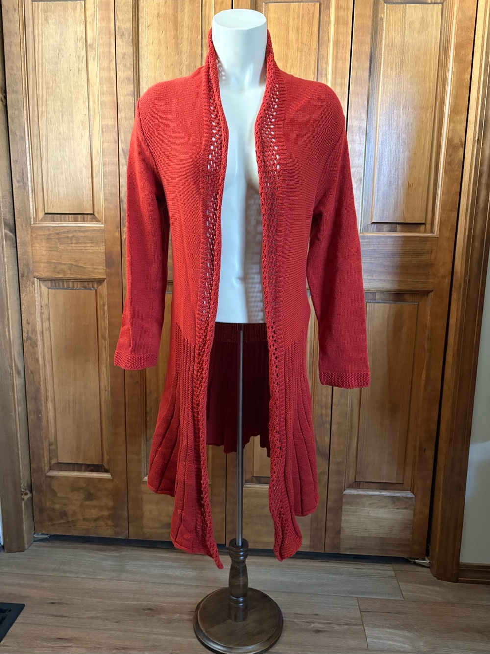 Elegant Red Women's Cardigan